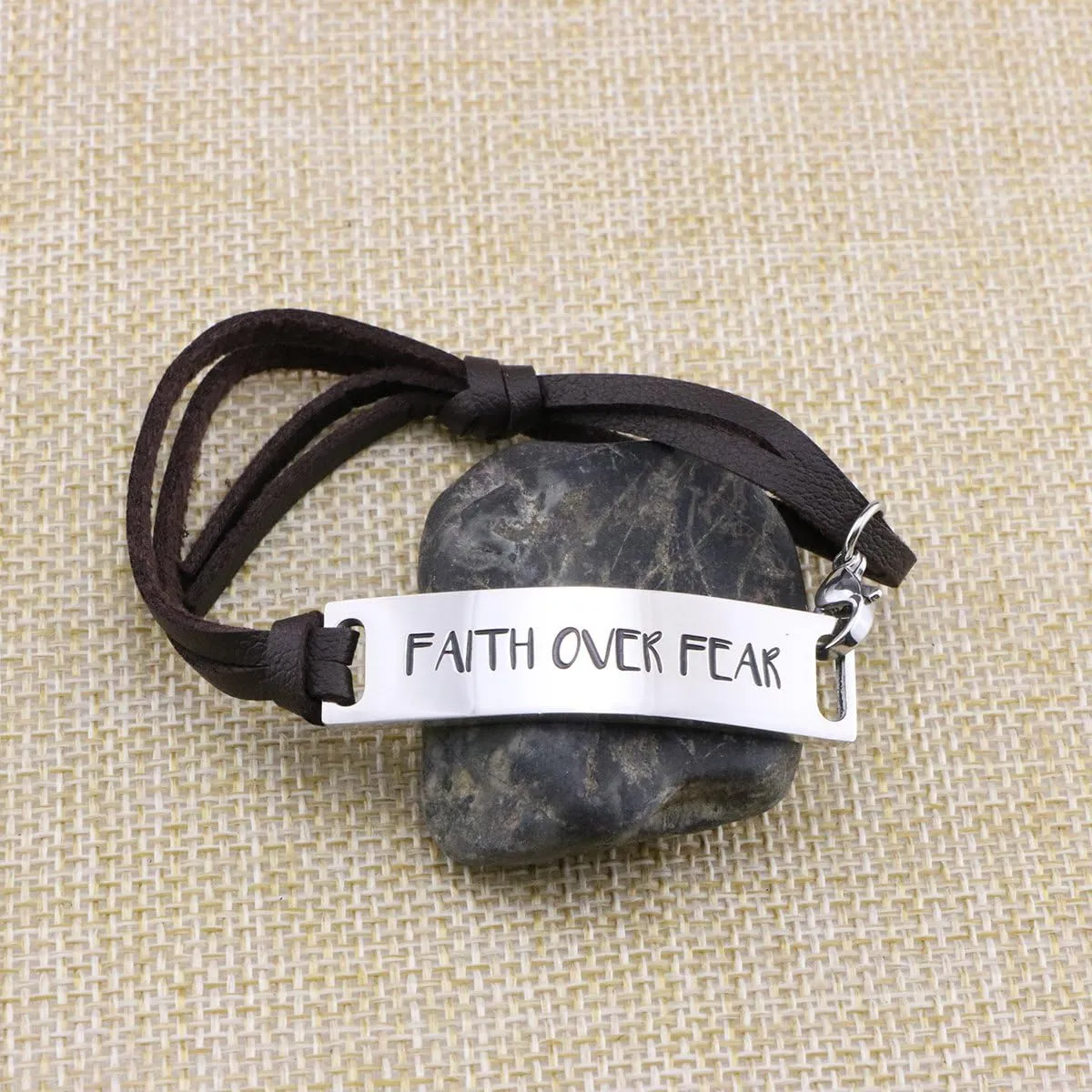Yiyang Bracelets for Women Inspirational Gift for Her Cuff Bangle Engraved Motivational Message