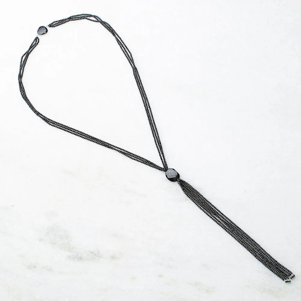 Zora, Black Spinel Necklace